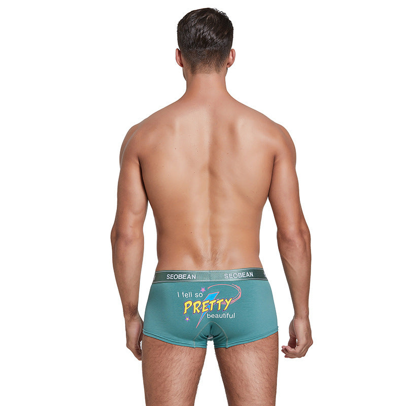 Spring New Men's Boxers Fashion Trendy Sexy Men Low Waist Panties