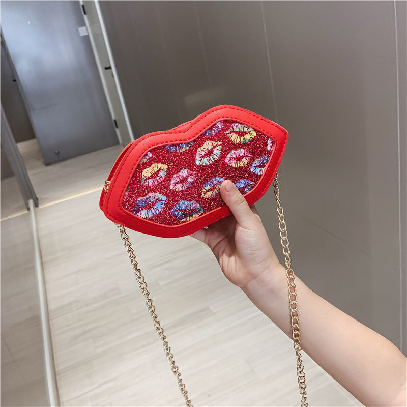 Girl's baby coin purse personality all-match lip bag