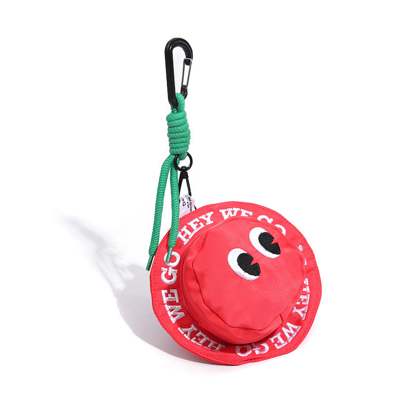 Men's Smiling Face Earphone Bag Small Bag Keychain