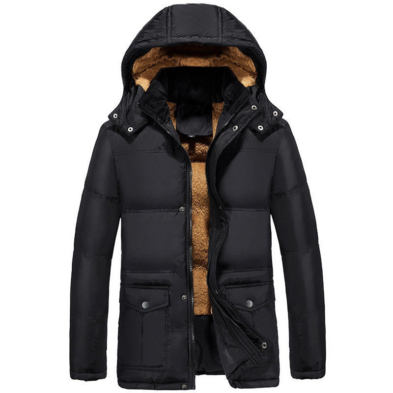 Clothing plus velvet padded jacket men winter