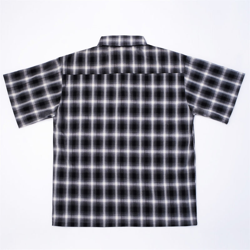 Short Sleeve Plaid Shirt Men