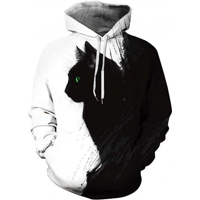 3d Digital Printing Plus Size Loose Hooded