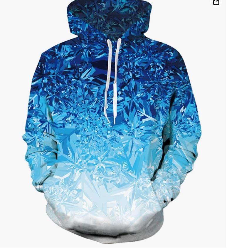 3d Digital Printing Plus Size Loose Hooded