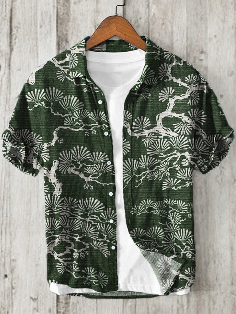 New Casual Printed Hawaiian Shirt Men