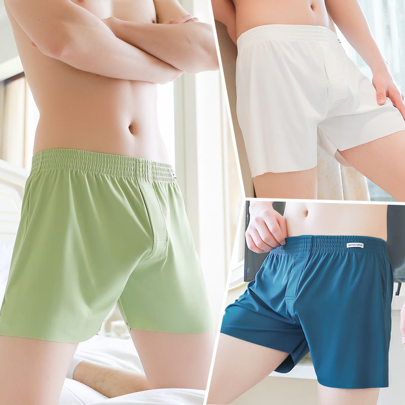 Men's Ice Silk Underwear Plus Size Loose Boxer