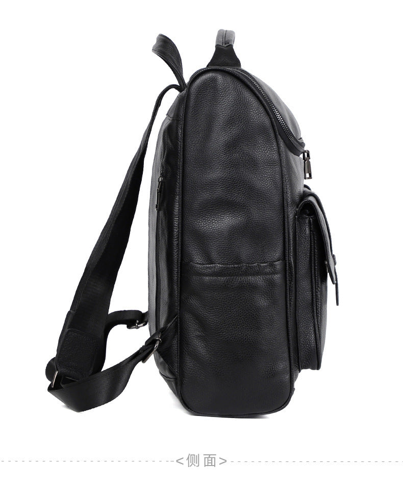 Top Layer Backpackage Genuine Leather Large Capacity