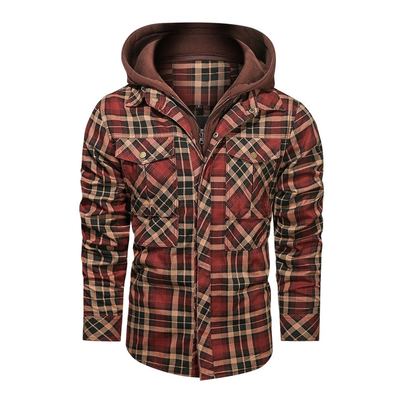 Men Warm Jacket Fleece Thick Autumn Winter Detachable Hoodies Jackets Men Slim Fit Men Clothing