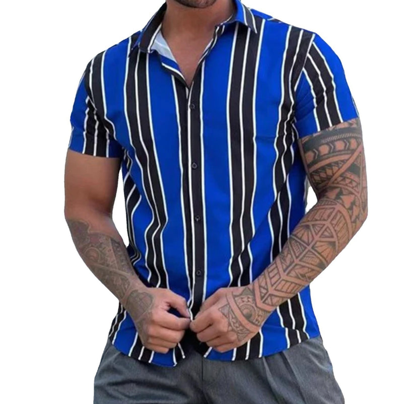 Printed Fashion Hawaiian Shirt Men