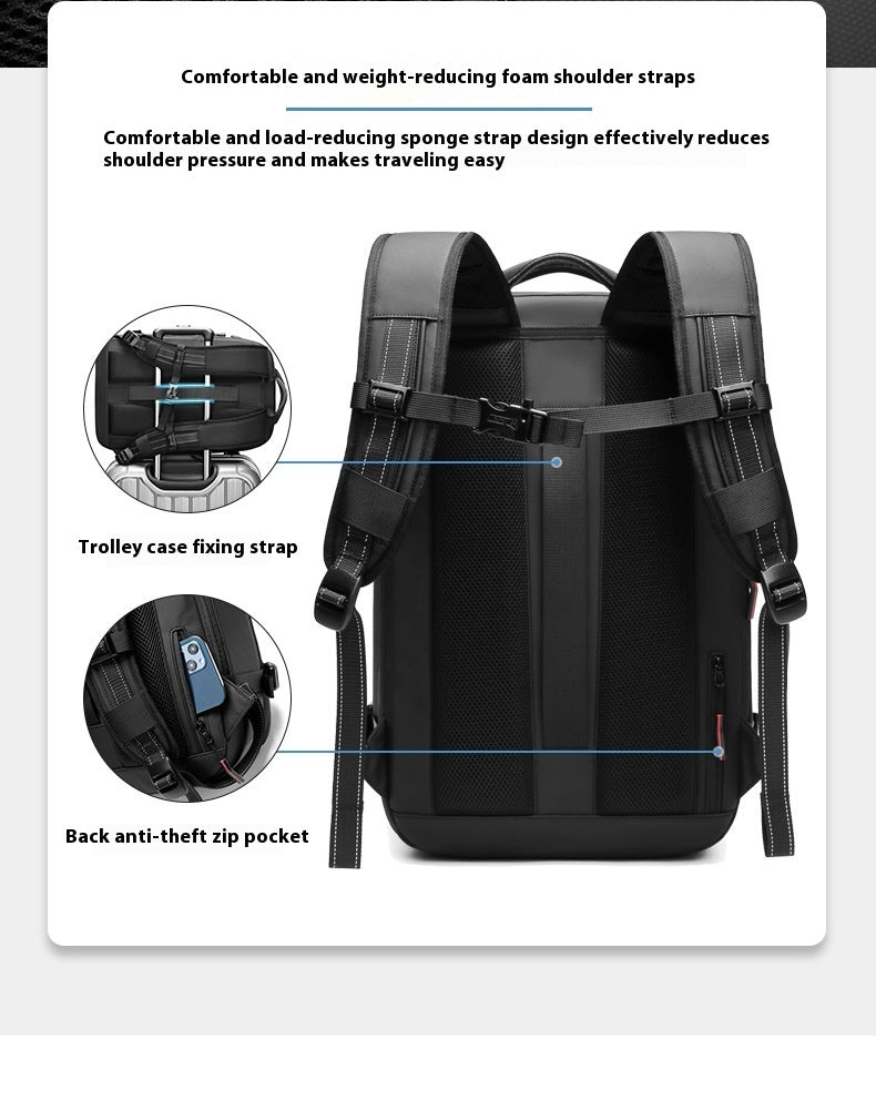 Men's Large-capacity Backpack Dry Wet Separation Anti-theft Package Business Leisure Unisex Backpack