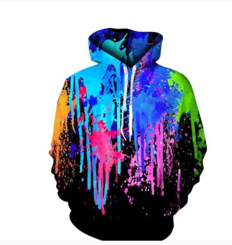 3d Digital Printing Plus Size Loose Hooded