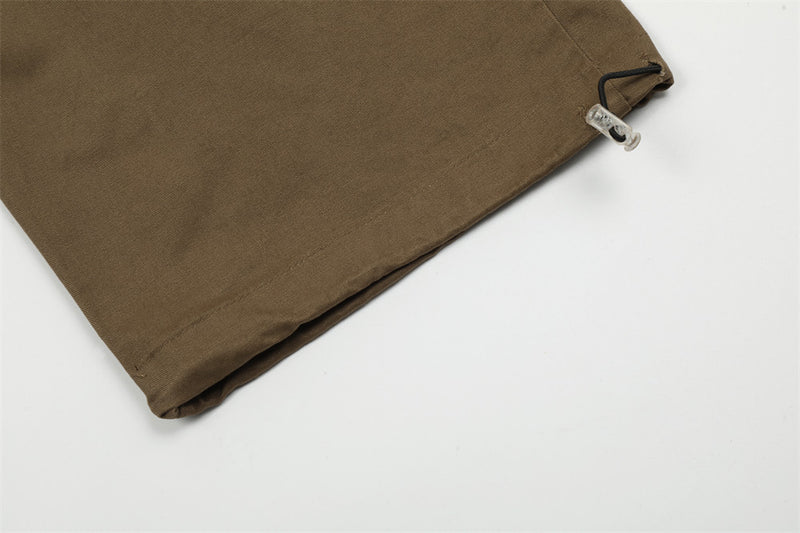 Three Bars Multi-pocket Cargo Pants Men's Loose