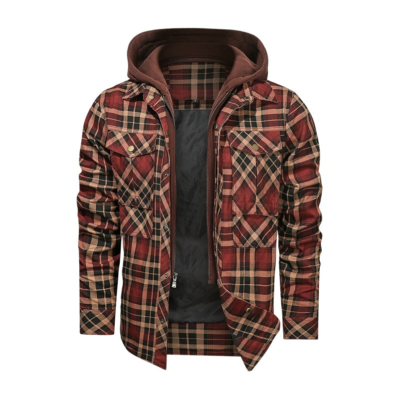 Men Warm Jacket Fleece Thick Autumn Winter Detachable Hoodies Jackets Men Slim Fit Men Clothing