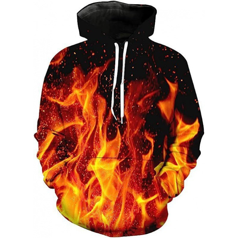 3d Digital Printing Plus Size Loose Hooded